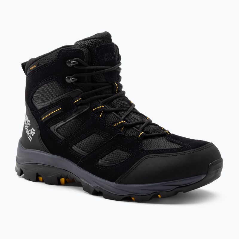 Jack Wolfskin stivali da trekking da uomo Vojo 3 Texapore Mid nero/giallo bordeaux