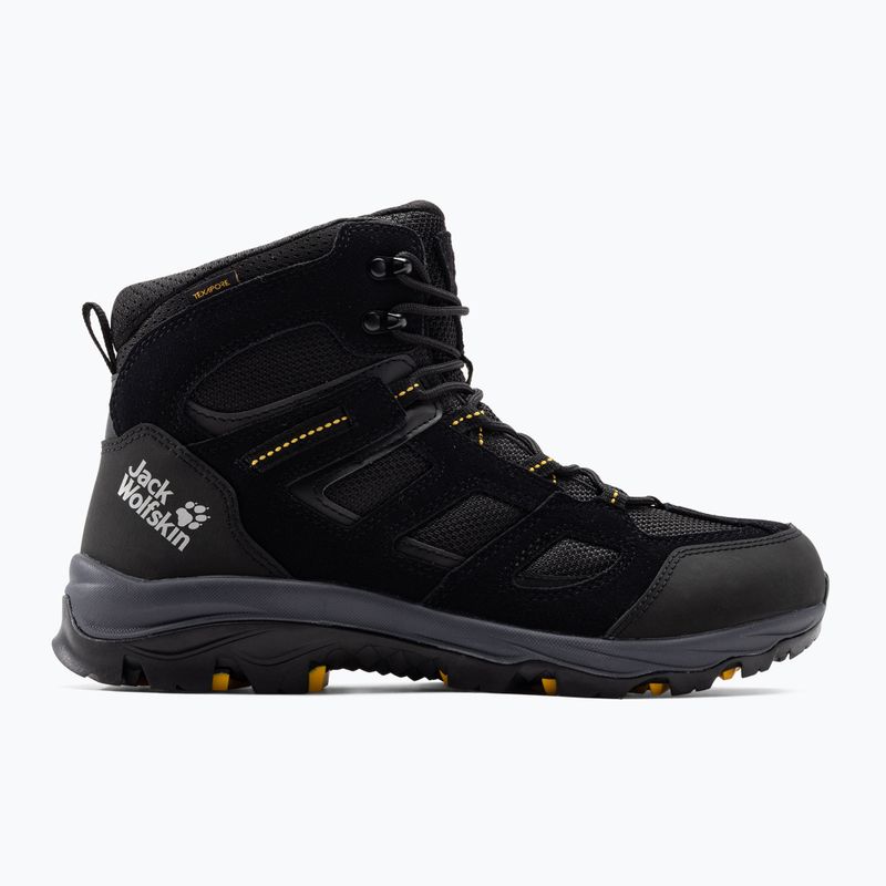 Jack Wolfskin stivali da trekking da uomo Vojo 3 Texapore Mid nero/giallo bordeaux 2