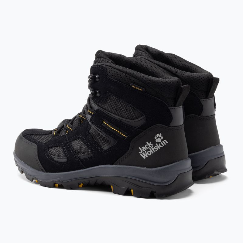 Jack Wolfskin stivali da trekking da uomo Vojo 3 Texapore Mid nero/giallo bordeaux 3