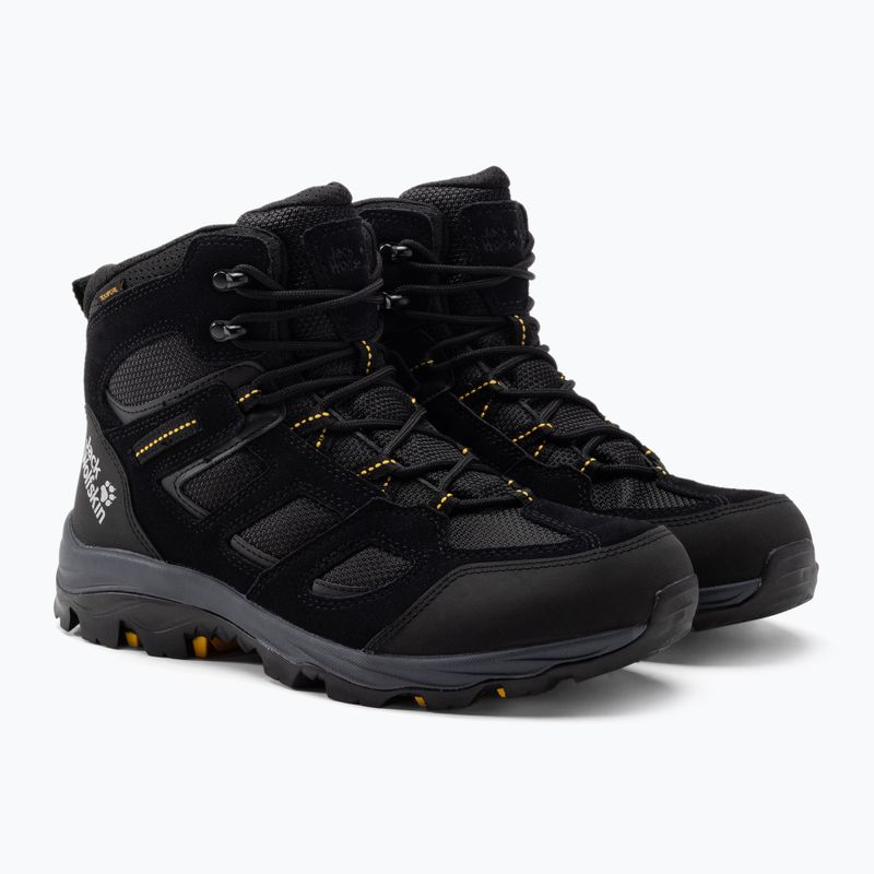 Jack Wolfskin stivali da trekking da uomo Vojo 3 Texapore Mid nero/giallo bordeaux 5