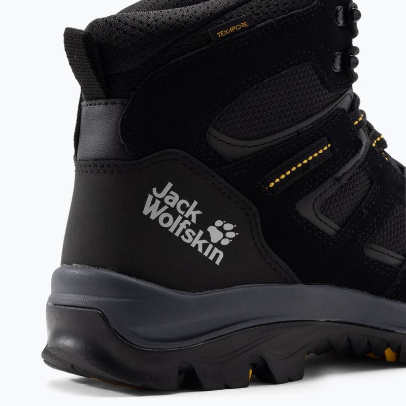 Jack Wolfskin stivali da trekking da uomo Vojo 3 Texapore Mid nero/giallo bordeaux 7