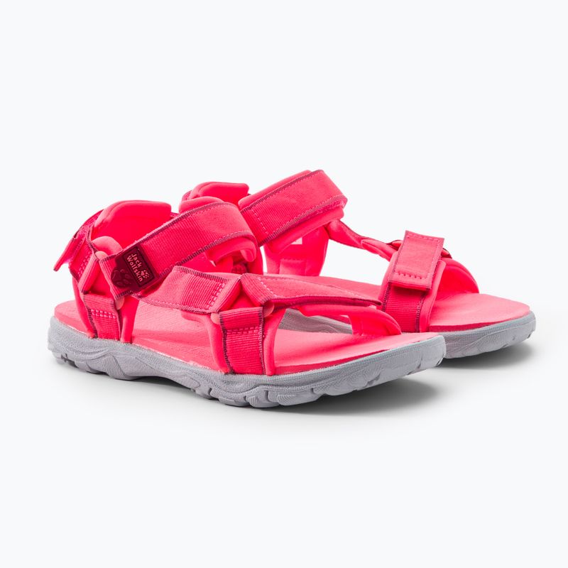 Sandali da trekking Jack Wolfskin Seven Seas 3 rosa corallo per bambini 5