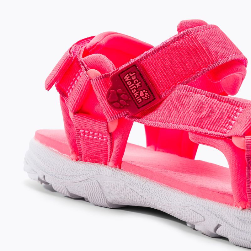 Sandali da trekking Jack Wolfskin Seven Seas 3 rosa corallo per bambini 7