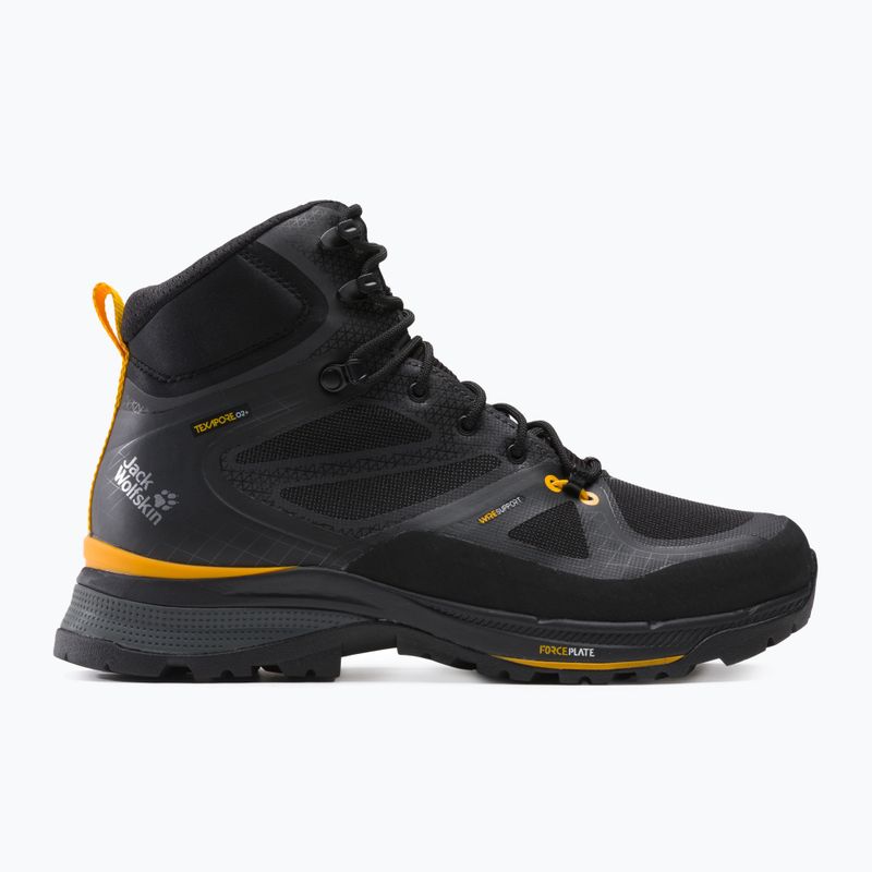 Stivali da trekking Jack Wolfskin Force Trekker Texapore Mid nero/giallo bordeaux da uomo 2