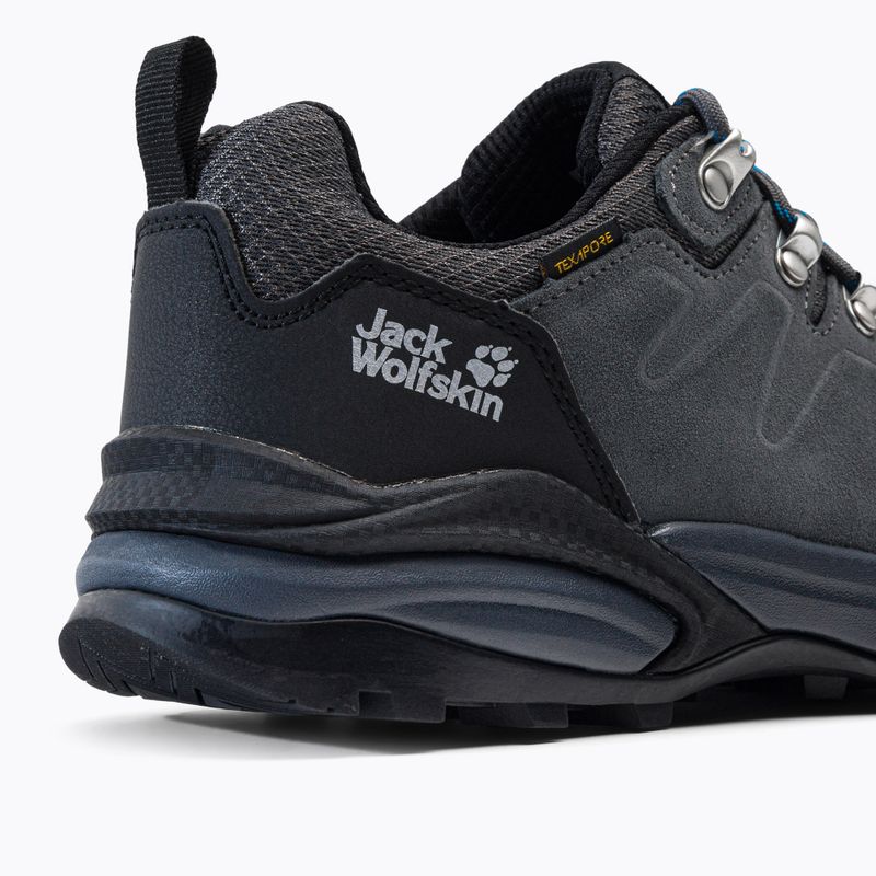 Jack Wolfskin Refugio Texapore Low, stivali da trekking da uomo grigio/nero 7