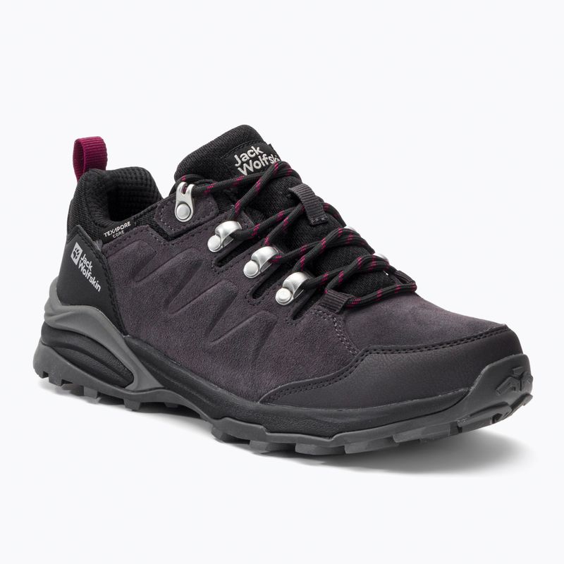 Stivali da trekking da donna Jack Wolfskin Refugio Texapore Low acciaio scuro/viola