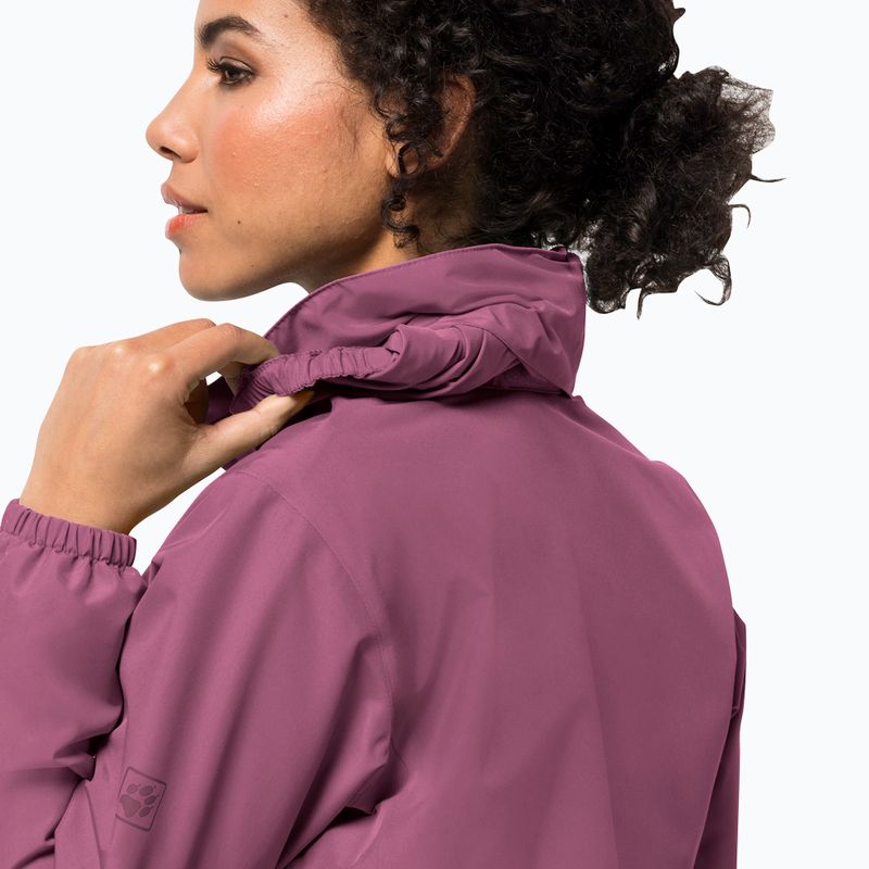 Jack Wolfskin Stormy Point, giacca da pioggia da donna, viola quarzo 4