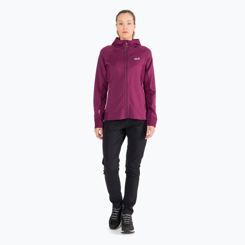 Jack Wolfskin Hydro Grid Fleece giacca da trekking da donna wild berry 2