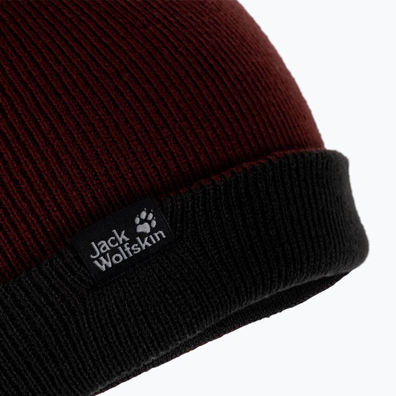 Jack Wolfskin berretto invernale Rib cordovan rosso 5