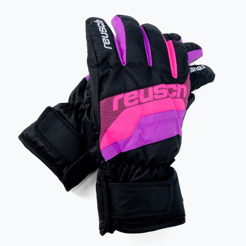 Guanto da sci per bambini Reusch Dario R-TEX XT nero/rosa glo 4