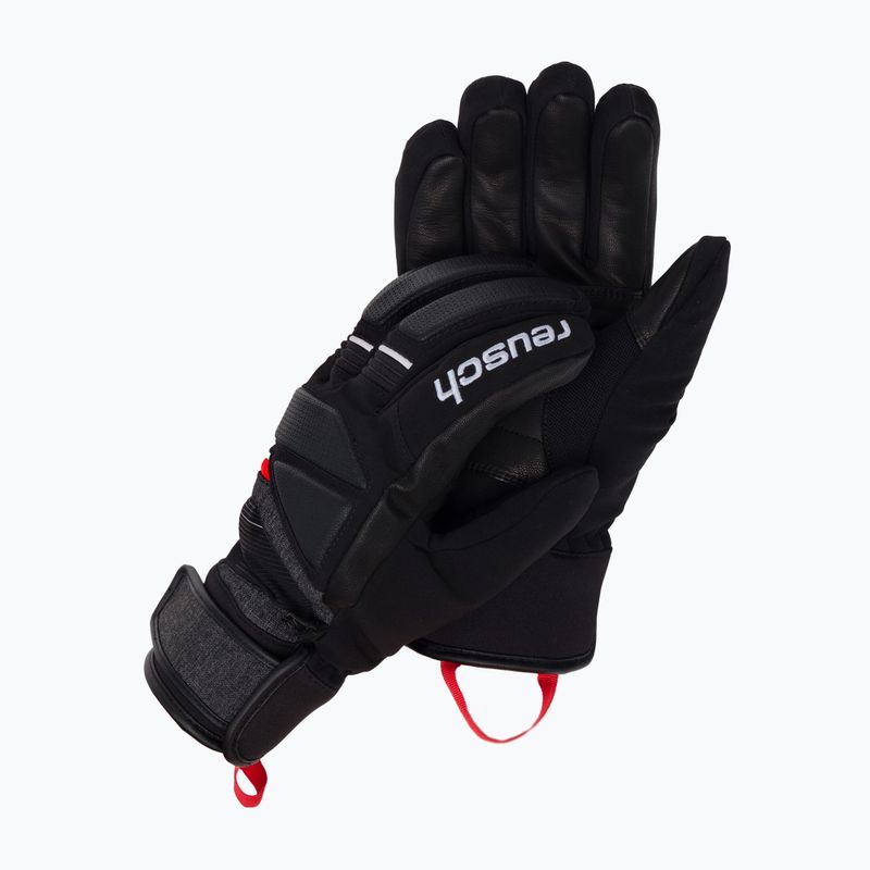 Guanto da sci Reusch Storm R-TEX XT nero/nero melange/rosso fuoco