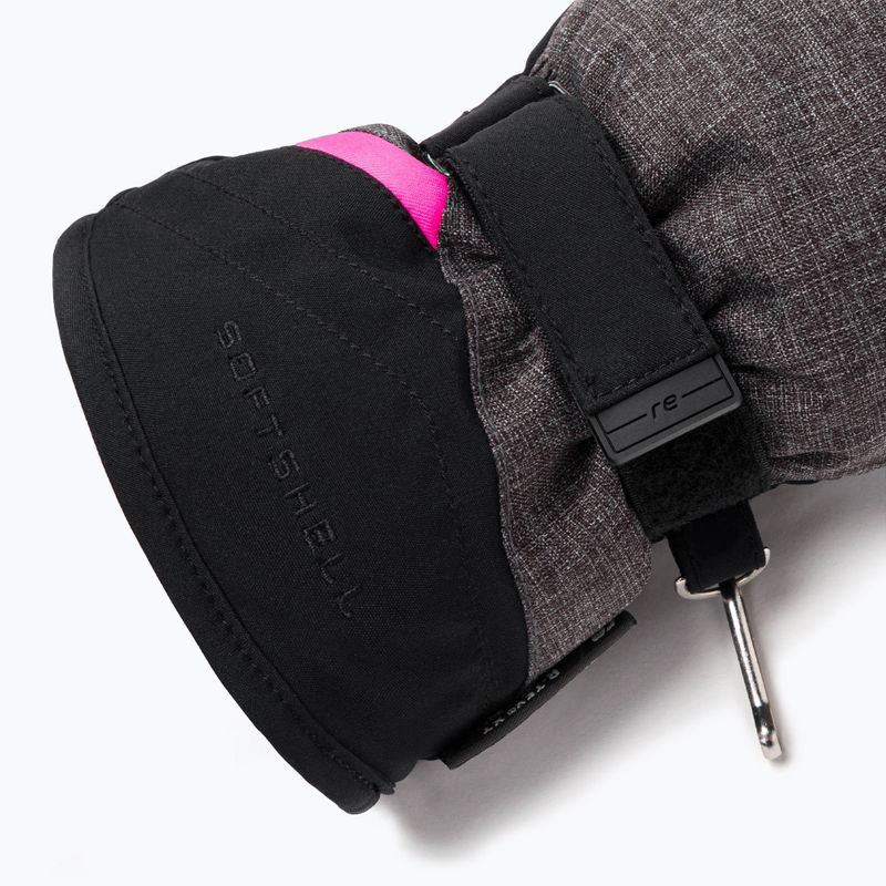 Guanti da sci da donna Reusch Hannah R-TEX XT blck/blck melang/pink glo 5