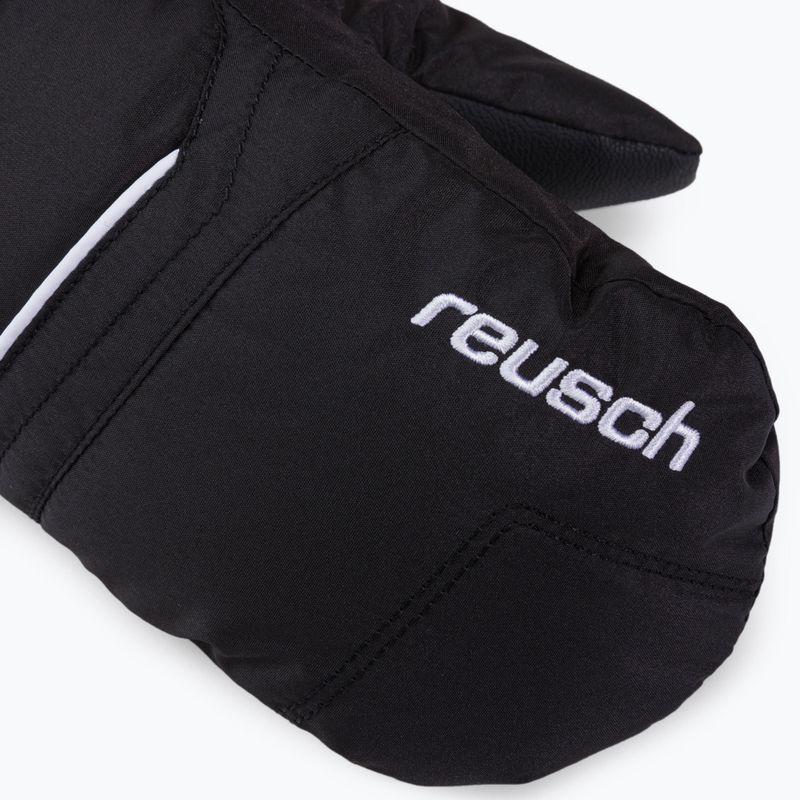 Guanto da sci per bambini Reusch Alan Mitten 2022 nero/bianco 5