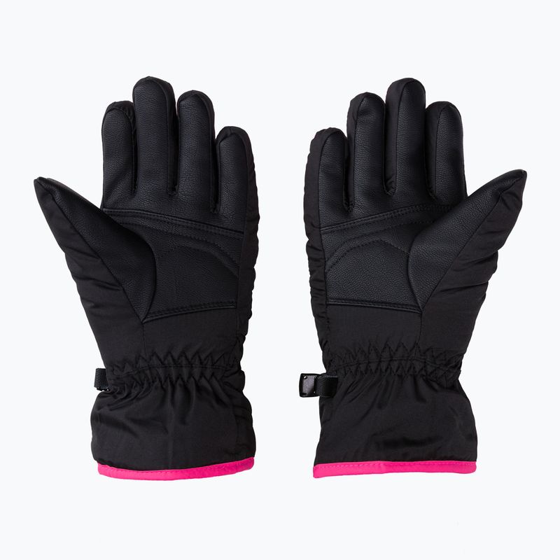 Guanti da sci per bambini Reusch Alan 2022 nero/rosa glo 2