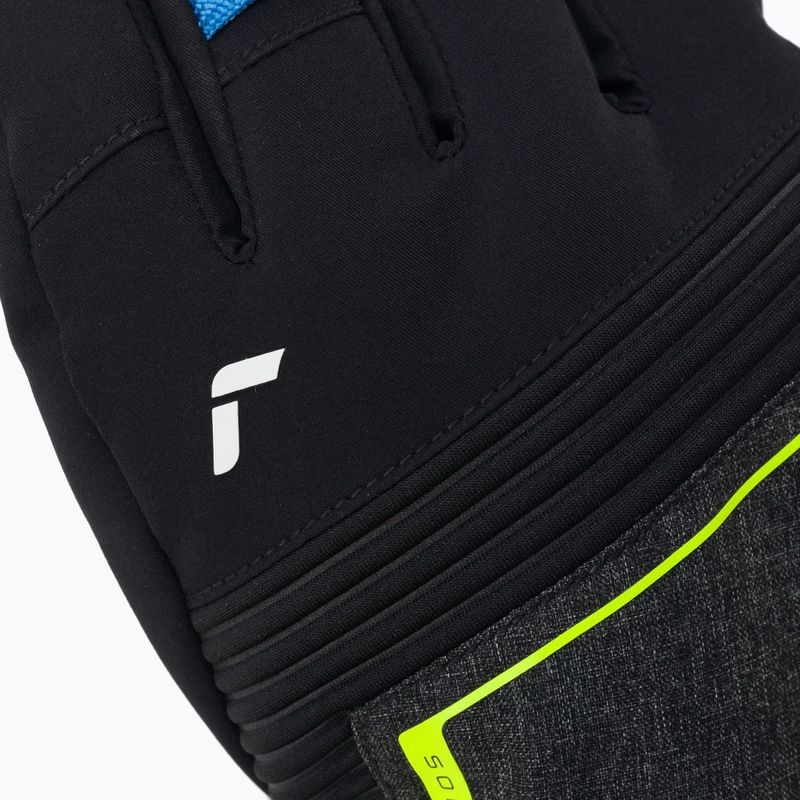 Guanto da sci Reusch Luca R-TEX XT nero melange/giallo sicurezza/blu brillante 5
