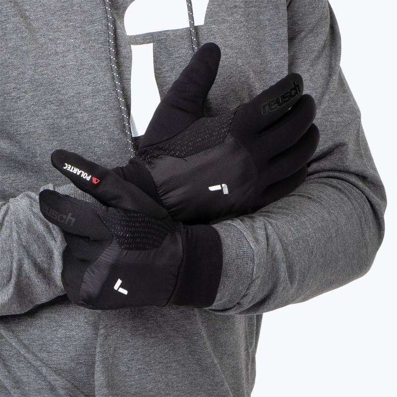Guanti da sci Reusch Garhwal Hybrid Touch-Tec black/silver 6