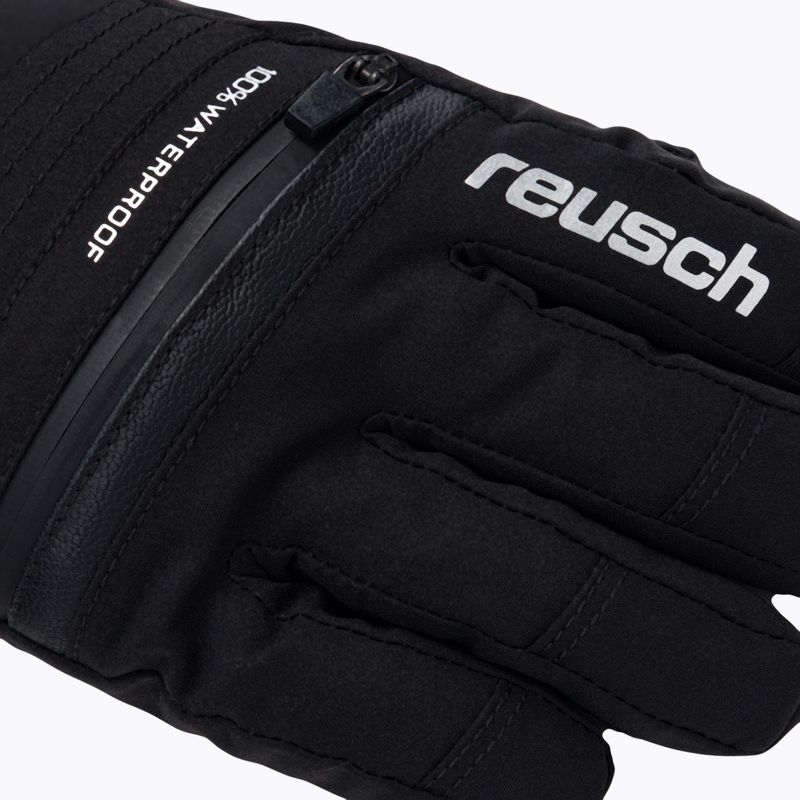 Guanto da sci per bambini Reusch Lando R-TEX XT nero/argento 4