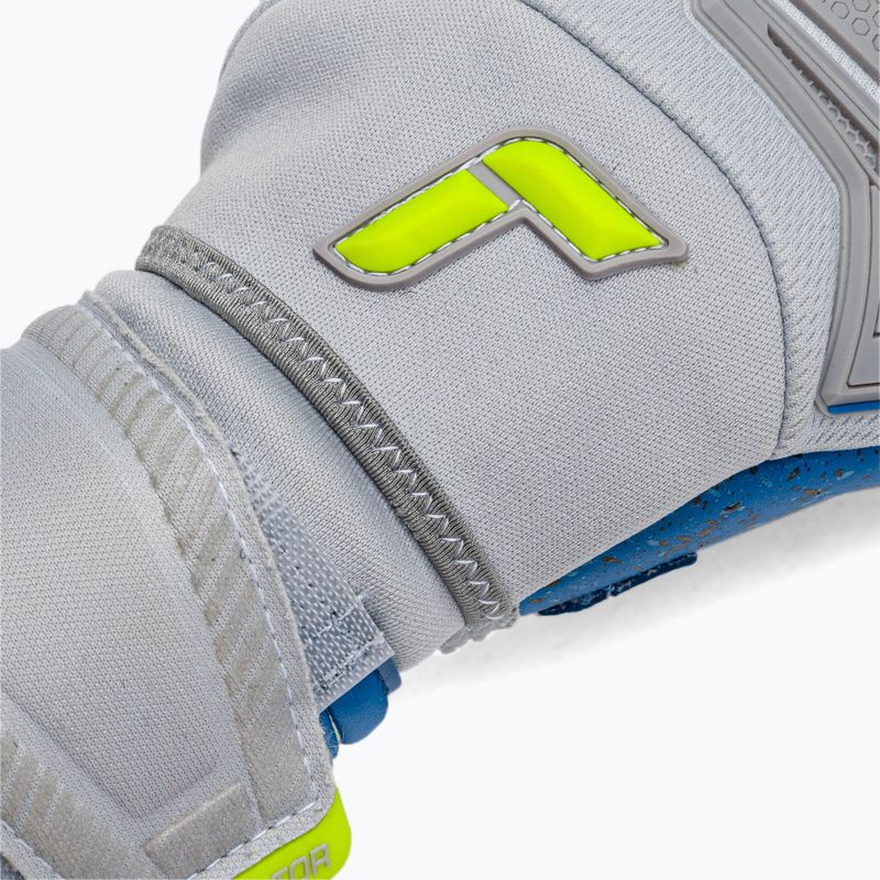 Guanti da portiere Reusch Attrakt Freegel Fusion Ortho-Tec grigio vapore/giallo sicurezza/blu 6