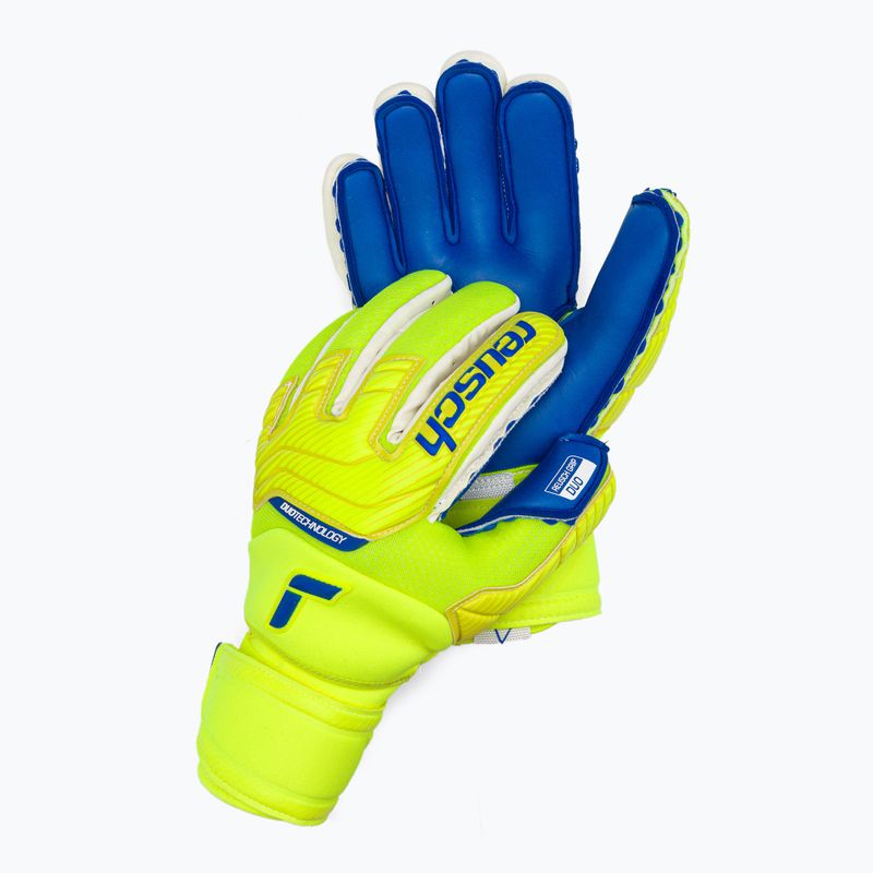 Guanti da portiere di sicurezza Reusch Attrakt Duo Ortho-Tec giallo/blu scuro 2