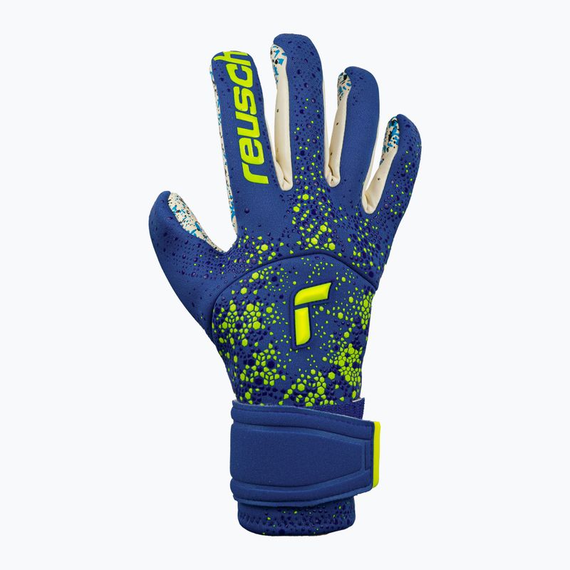 Guanti da portiere Reusch Pure Contact Fusion blu vero/giallo di sicurezza 6