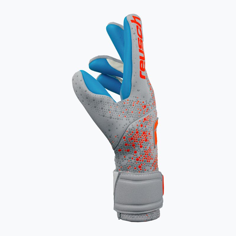 Guanti da portiere Reusch Pure Contact Aqua vapor gray/shocking orange/aqua blue 8
