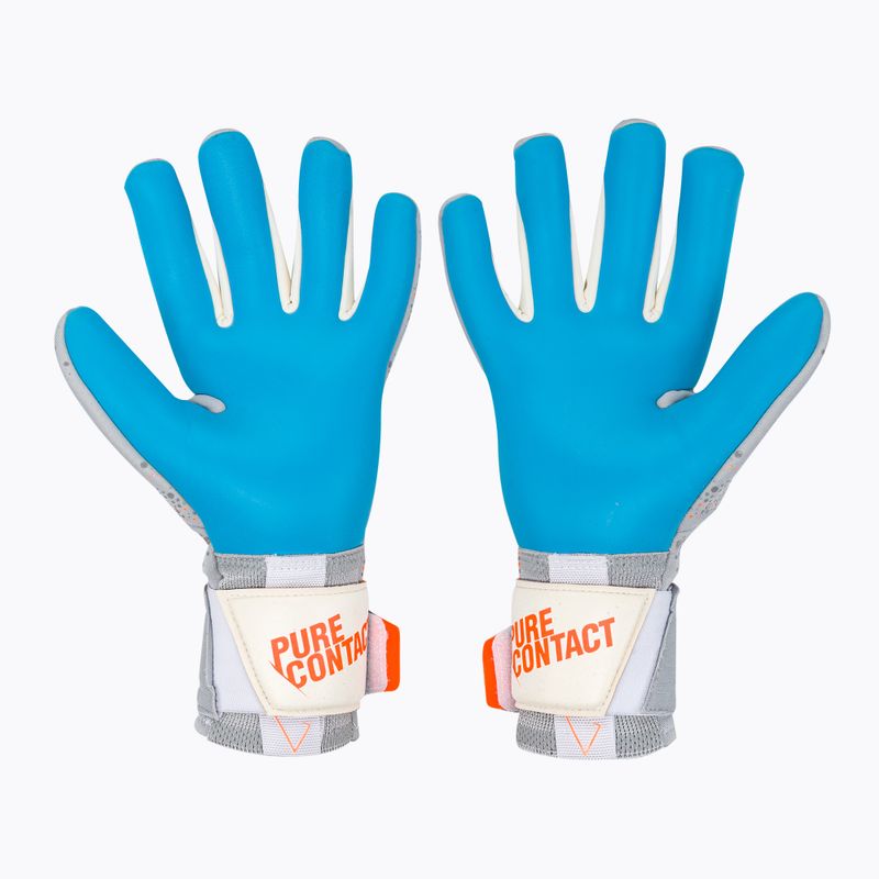 Guanti da portiere Reusch Pure Contact Aqua vapor gray/shocking orange/aqua blue 2