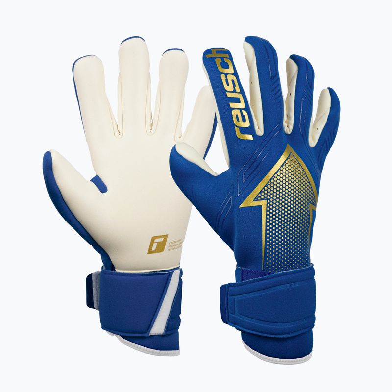 Guanti da portiere Reusch Arrow Gold X blu vero/oro 5