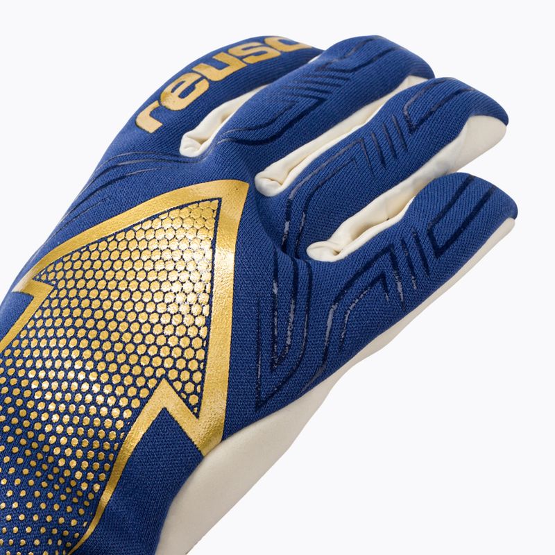 Guanti da portiere Reusch Arrow Gold X blu vero/oro 3