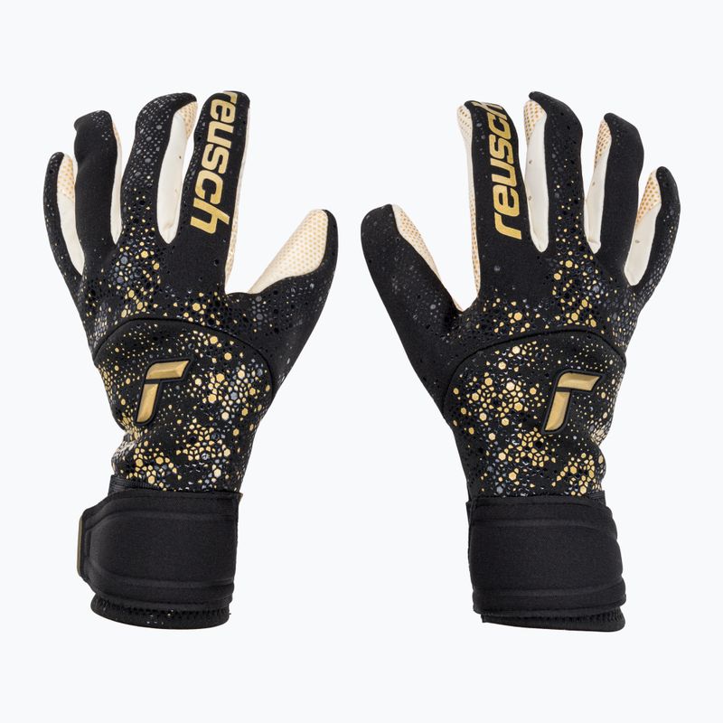 Guanti da portiere Reusch Pure Contact Gold X GluePrint nero/oro