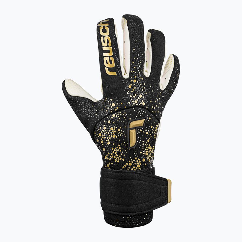 Guanti da portiere Reusch Pure Contact Gold X GluePrint nero/oro 6