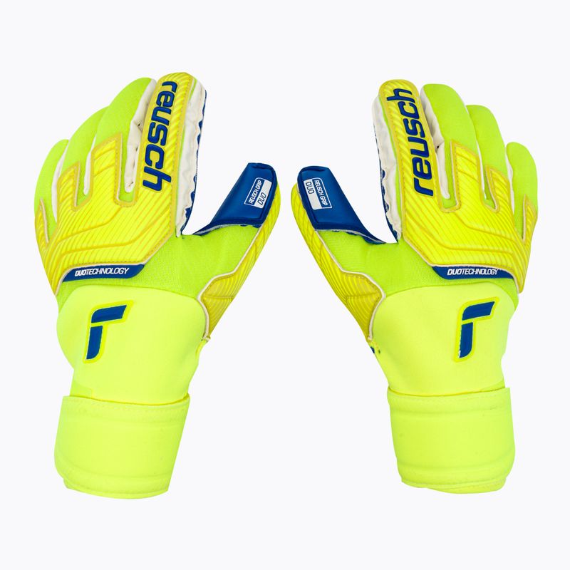 Guanti da portiere di sicurezza Reusch Attrakt Duo giallo/blu scuro
