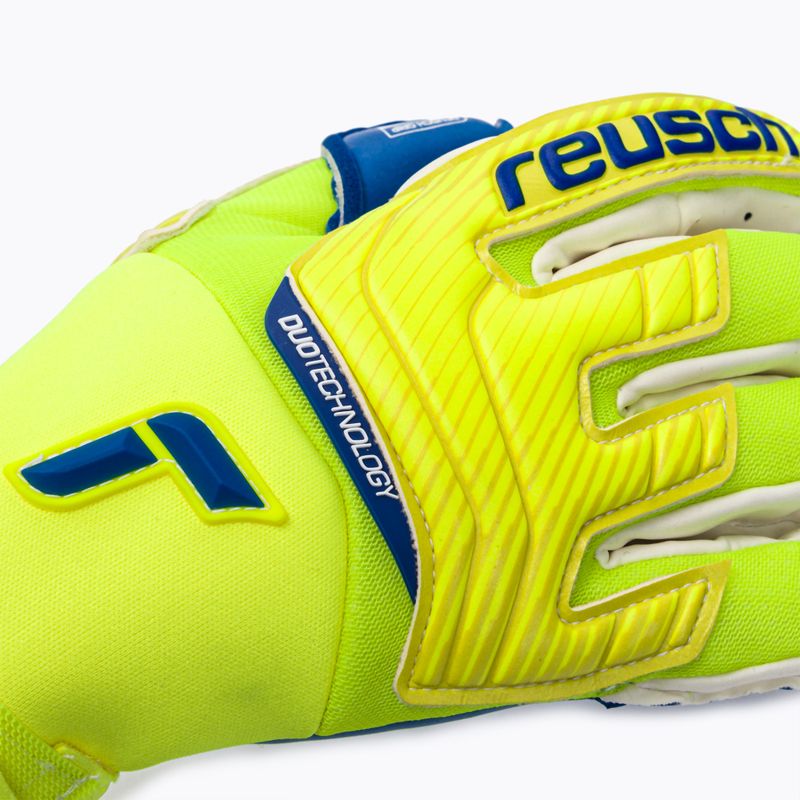 Guanti da portiere di sicurezza Reusch Attrakt Duo giallo/blu scuro 3