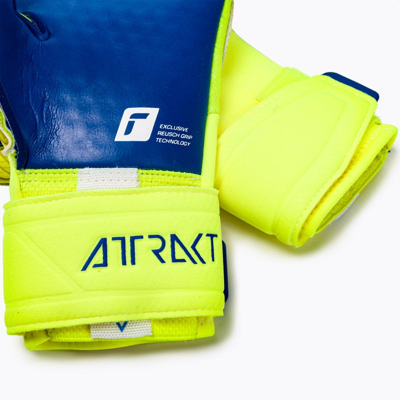 Guanti da portiere di sicurezza Reusch Attrakt Duo giallo/blu scuro 4