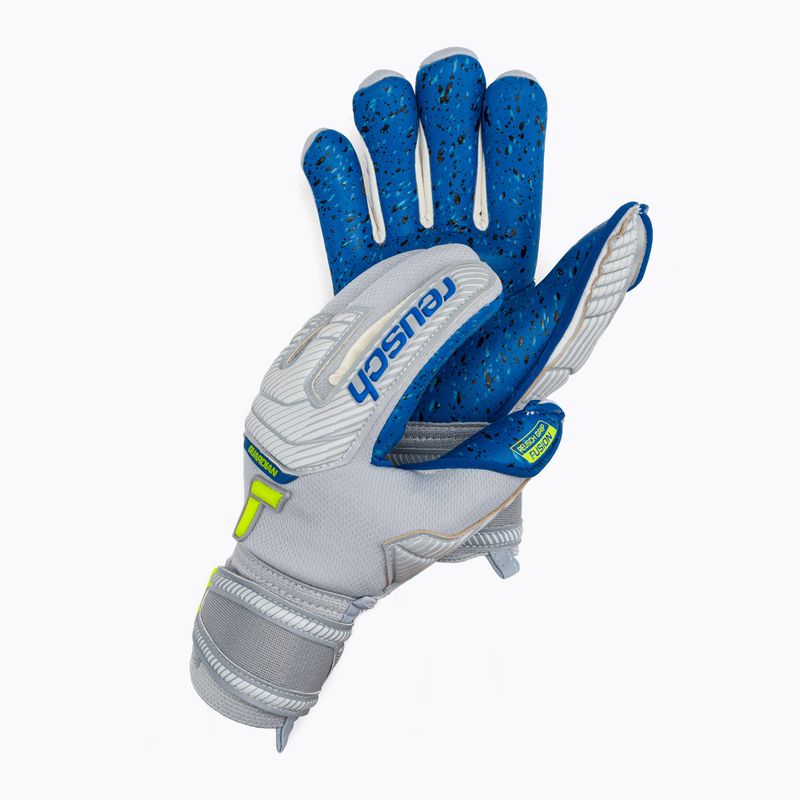 Guanti da portiere per bambini Reusch Attrakt Fusion Finger Support Guardian vapor grigio/giallo