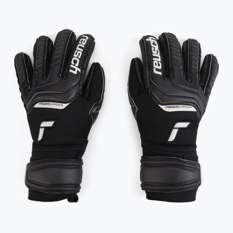 Guanti da portiere per bambini Reusch Attrakt Infinity Finger Support 2022 nero