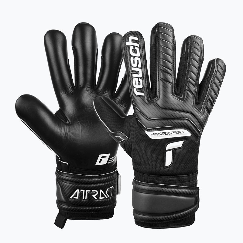 Guanti da portiere per bambini Reusch Attrakt Infinity Finger Support 2022 nero 4