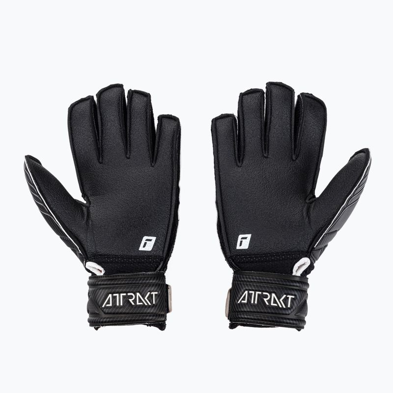 Guanti da portiere per bambini Reusch Attrakt Resist Finger Support nero 2