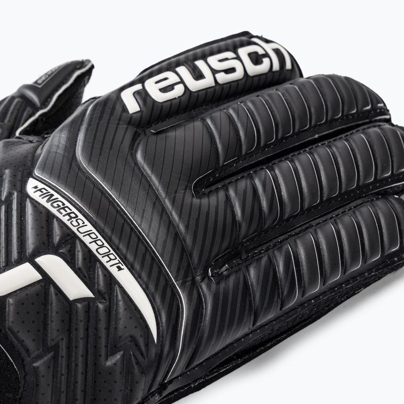 Guanti da portiere per bambini Reusch Attrakt Resist Finger Support nero 3