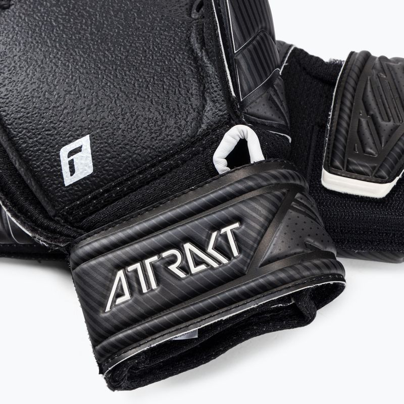 Guanti da portiere per bambini Reusch Attrakt Resist Finger Support nero 4