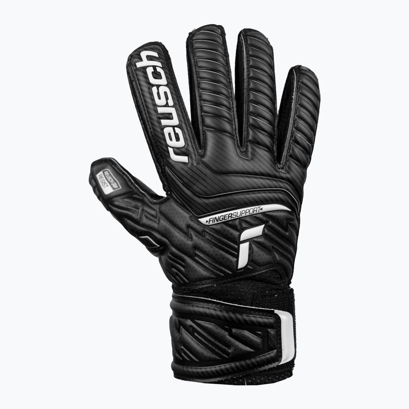 Guanti da portiere per bambini Reusch Attrakt Resist Finger Support nero 6