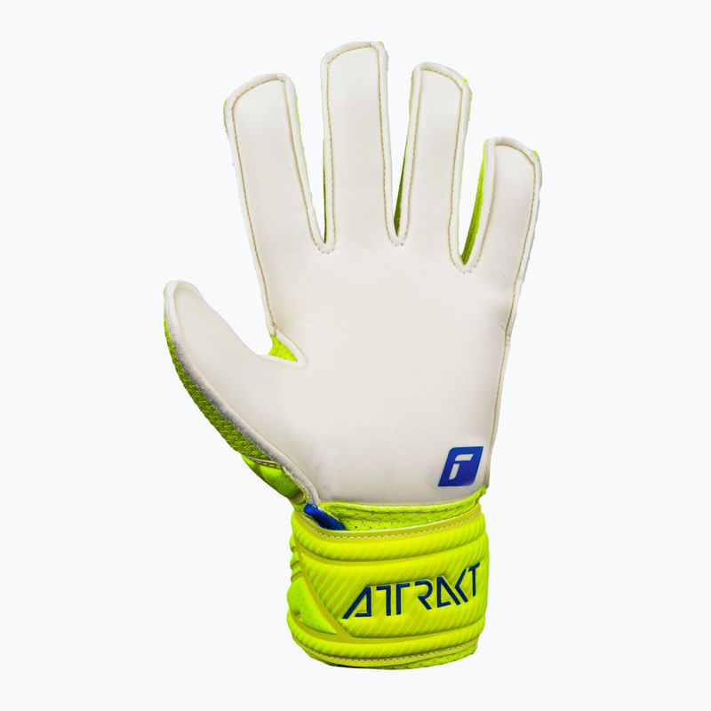 Guanti da portiere per bambini Reusch Attrakt Solid safety giallo/blu scuro/bianco 8