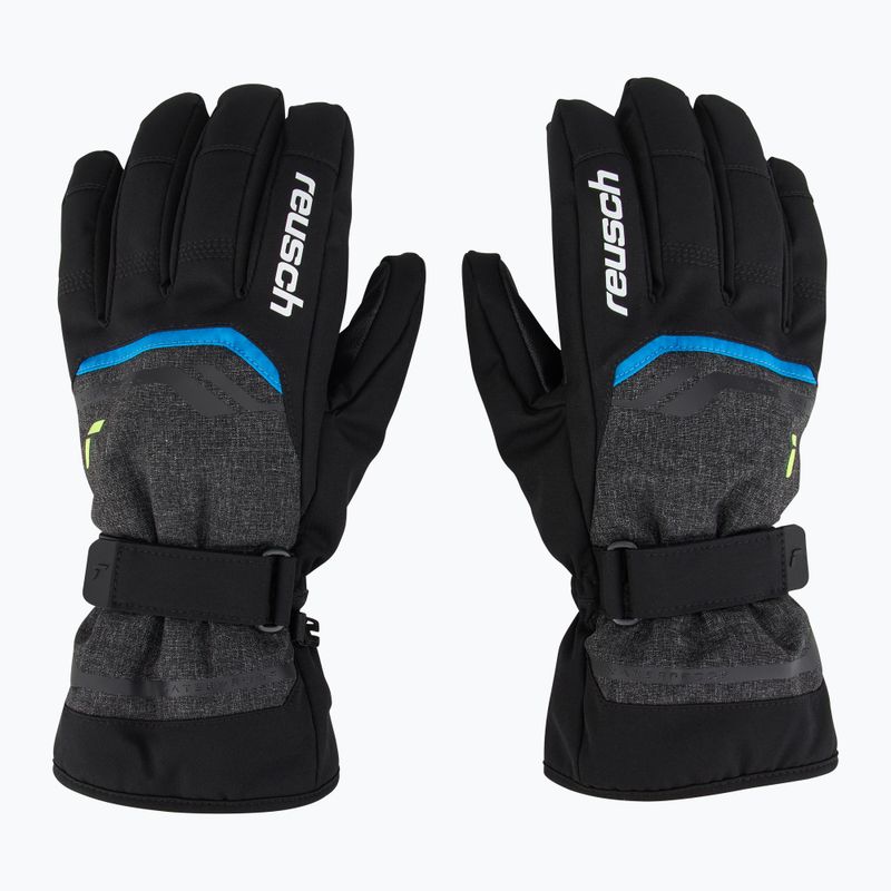 Guanti da sci Reusch Primus R-Tex XT black melange/safety yellow/brilliant blue 2