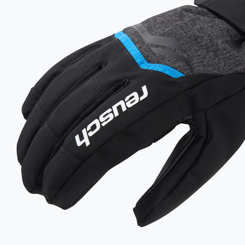 Guanti da sci Reusch Primus R-Tex XT black melange/safety yellow/brilliant blue 4