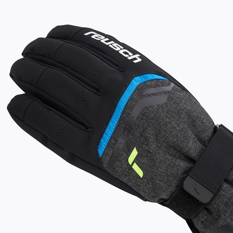 Guanti da sci Reusch Primus R-Tex XT black melange/safety yellow/brilliant blue 5