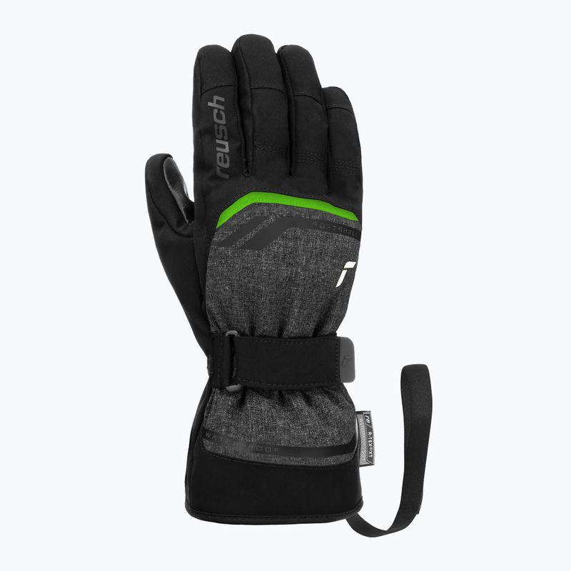 Guanto da sci Reusch Outset R-Tex XT nero/nero melange/verde neon 2