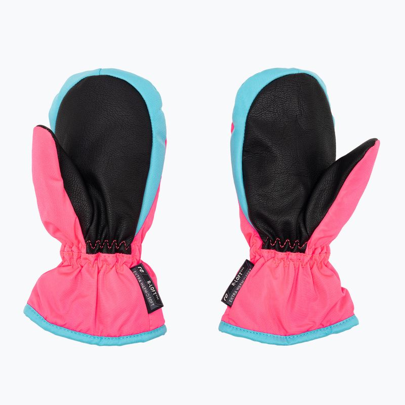 Guanti da sci per bambini Reusch Ben Mitten rosa knockout/bottone scapolare 2