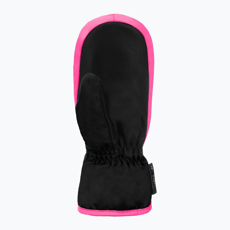 Guanti da sci per bambini Reusch Ben Mitten black/ knockout pink 3