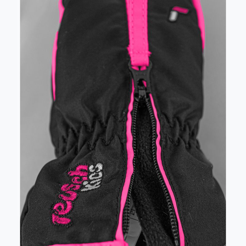 Guanti da sci per bambini Reusch Ben Mitten black/ knockout pink 5