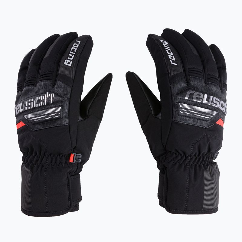 Guanti Reusch Ski Race Vc R-TEX XT nero/bianco/rosso fluo 3