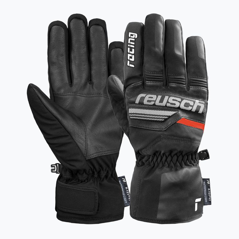 Guanti Reusch Ski Race Vc R-TEX XT nero/bianco/rosso fluo 4